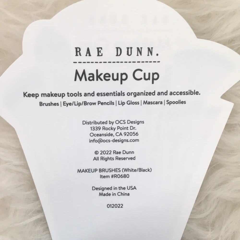 • F R E E • NWT • RAE DUNN Black Makeup Brushes Holder - Picture 5 of 12